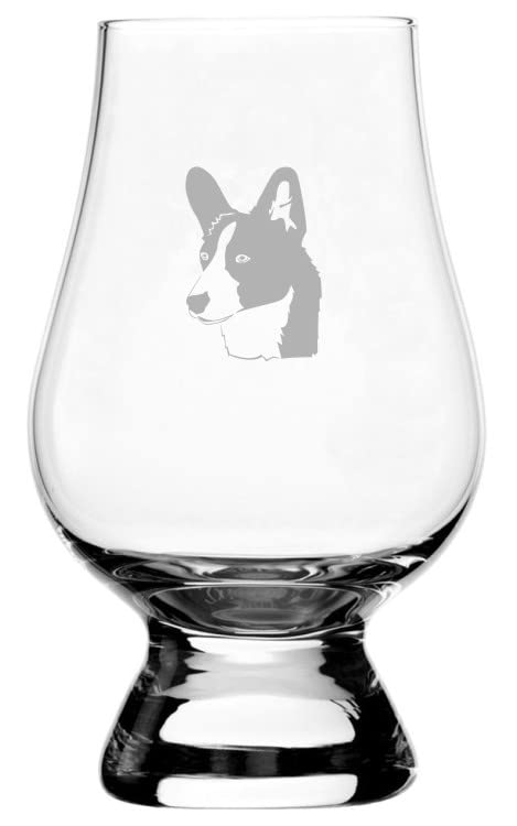 Cardigan Welsh Corgi Dog Personalized Etched 6.5oz Whisky Glass Compatible with The Glencairn Glass Accessories