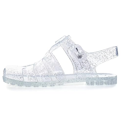 Image of Hee grand Crystal Jelly Heel Sandals for Women Summer Beach Jelly Shoes