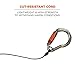 Ergodyne Squids 3002 Retractable Tool Lanyard with Locking Carabiner, Straps to Attach to Belt or Harness, Gray, Standard