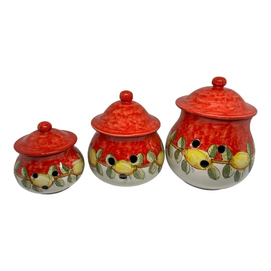 Italian Ceramic garlic keeper Made in Italy Garlic