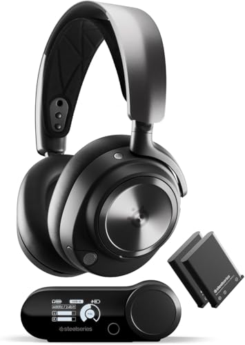 SteelSeries Arctis Nova Pro Wireless Multi-System Gaming Headset - Premium Hi-Fi Drivers - Active Noise Cancellation - Infinity Power System -PC, PS 5/PS 4, Switch, Mobile (Renewed)