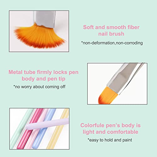 11Pcs Double Ended Professional Nail Art Brushes Set, Builder Gel Brush, Nail Polish Nail Art Design Pen Painting Tools, Nail Art Liner Brush, And Nail Dotting Tools, For Acrylic Nail Home Salon Diy #TOP2