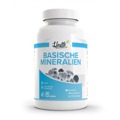 Zec+ Nutrition Health+ Basische Mineralien - 150 Kapseln, organische Mineralstoffe und Spurenelemente - Magnesium, Kalzium, Kalium, Citrat Basis, Made in Germany