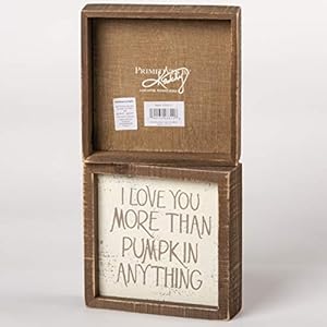 Primitives by kathy inset fall decor 6 x 6 inch love you more  urban country home decor