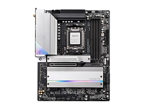 Image of GIGABYTE B650 AERO G AMD AM5 ATX Motherboard, Support Ryzen 9000 /8000 /7000 Series, DDR5, Twin 16 Power Phase, DDR5, PCIe 5.0 M.2, USB-C 3.2 Gen 2, WIFI6E, 2.5GbE, EZ-Latch, Q-Flash, VisionLINK