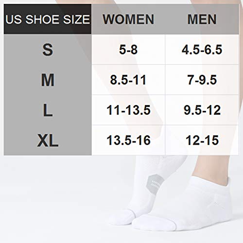 Image of CS CELERSPORT Men's Ankle Running Socks with Cushion, Arch Support Low Cut Athletic Tab Socks for Men Women 6 Pack