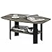 FURINNO Simple Design Coffee Table, French Oak Grey/Black