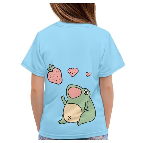 Image of JEOCODY Boys Girls Graphic Tees Funny 3D Printed Short Sleeve T-Shirts 3-16T