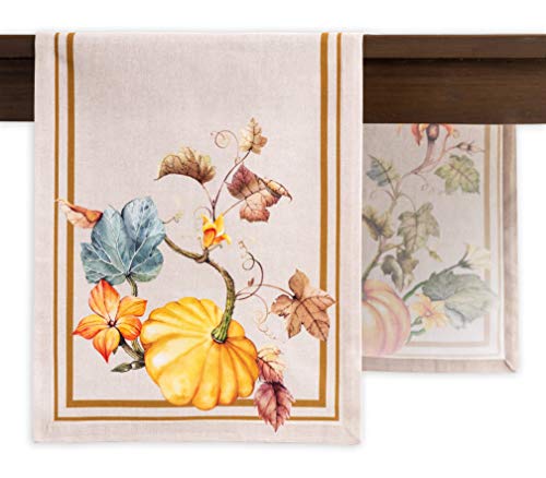 Maison d' Hermine Table runner 100% Cotton Single Layer Table Runners 230 CM long for Christmas Decorations Home Kitchen Dining Party Wedding Bridal Shower (Potiron