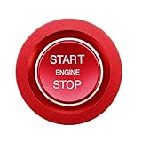 Material: Aluminium Viviance Car Start Button Carbon Engine Switch Cover Interior Moulding Für La-nd Ro-ver Discovery 5 Discovery Sport Ran-ge Ro-ver Sport Evoque Vogue Velar Ja-guar XF F-PACE E-PACE - Rot