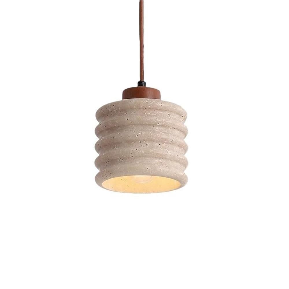 Lámpara colgante minimalista de piedra para iluminar mesas de comedor e islas E27 8