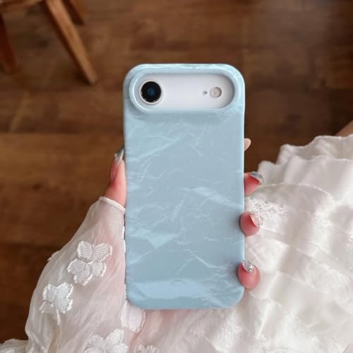 Coque tendance iPhone 17 16 15 Pro antichoc sans cadre bleue