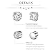 D.Bella Stud Earrings Fake Cubic Zirconia Diamond Earrings for Women Men Silver