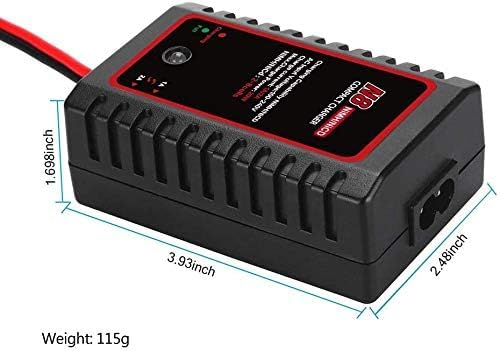 HTRC Intelligentes Nimh-Ladegerät für 2-8s Nimh/NiCD-Akku von Airsoft RC Car Boat Drone RC-Ladegerät für NiMH/NiCD-Akku mit Standard-/Mini-Tamiya-Anschluss 2.4V, 3.6V, 4.8V, 6V, 7.2V, 8.4V, 9.6V