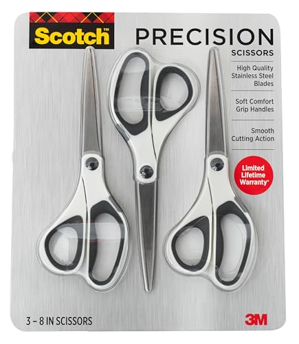 Scotch Precision Ultra Edge Scissors 8 inch scissors 3-8 inch scissors/pack