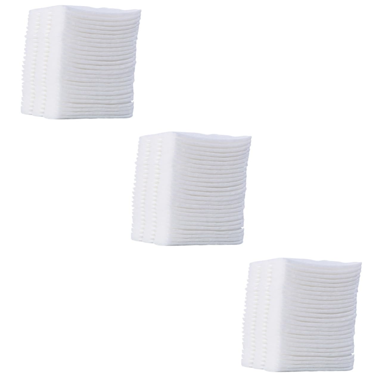 Housoutil 3sets Cotton Pads for Makeup Reusable Face Pads Three-Layer Non-Woven Soft Gentle 100 Pads Pack *3 Random