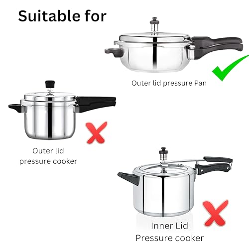 Image of Rakesh Gold Stainless Steel Stackable Separator Bowls (Pan Style Cookers, 3L to 3.5L Cookers (Regular Size))