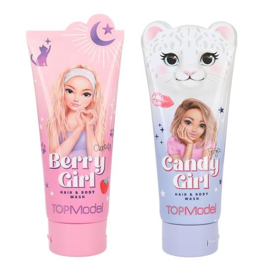 1 Stück TOPModel Beauty and Me Shampoo und Duschgel Set, 175 ml, Erdbeer- oder Kaugummi-Duft, Dermatologisch getestet