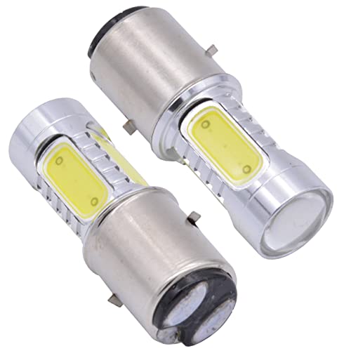 Katur 1600 Lumens 7.5W Cob H6 Ba20D Led Aluminum Motorcycle Fog Lights Drl Motorbike Turn Signals Light Bulbs Day Running Light 12V White 6000K (2-Pack) #TOP7