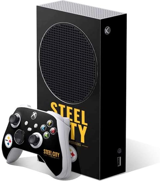Skinit Decal Gaming Skin Compatible with Xbox Series S Bundle - Officially Licensed NFL Pittsburgh Steelers Design