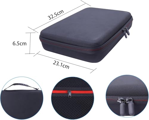 Image of M.G.R.J Travel Portable Bag Compatible for Insta360 X5 / X4 / X4 Air / X3 / X2 Camera & Adventure Combo Accessories Carrying Case (Hard|EVA|Black)