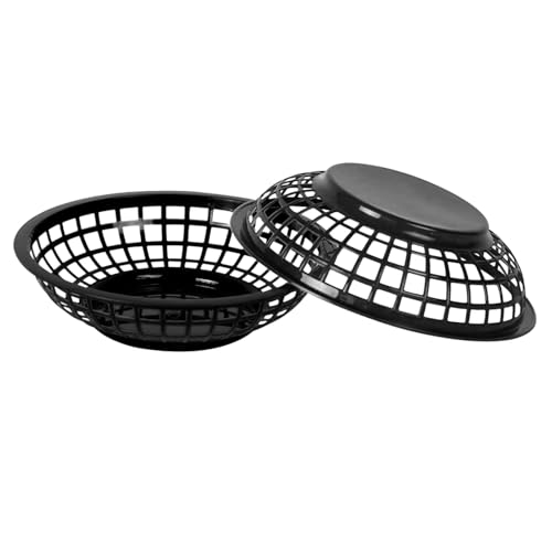 Cestas ovaladas de plástico duradero PINGEUI, lote de 70 piezas apilables de 20x20x4 cm 5