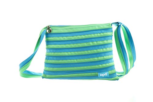 ZIPIT Medium Shoulder Bag, Turquoise Blue & Green