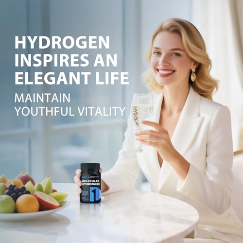Image of Hydrogen Water Tablets, 240 Tablets Fast-Dissolving H2 Molecular Hydrogen with Magnesium Supplements, Supports Brain Health, Energy and Cognitive Function, Non-GMO, Gluten-Free & Vegan, 2Pack