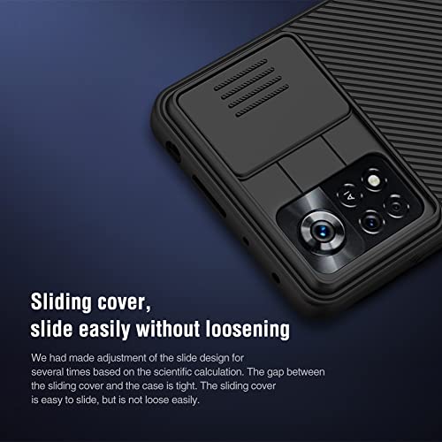 Image of for Xiaomi Poco X4 Pro 5G Case with Camera Cover,Poco X4 Pro 5G Phone Case Nillkin Slide Camera Protection Hard PC and TPU Heavy Duty Shockproof Cover for xiaomi Poco X4 Pro 5G (Blue)