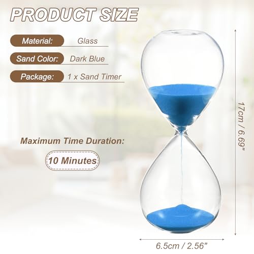 Reloj de arena de cristal PATIKIL de alta calidad con arena azul 3