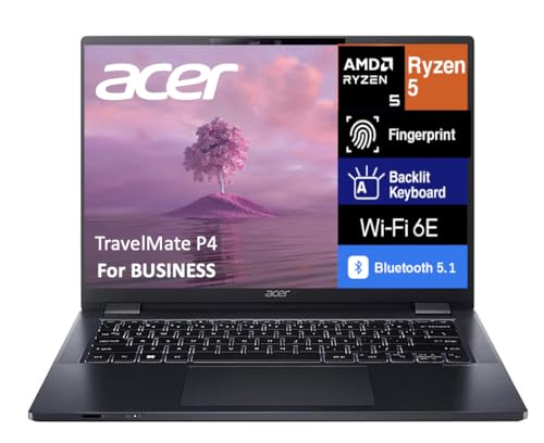 acer TravelMate P4 �����^&�y�� �v���t�F�b�V���i���m�[�g�p�\�R�� 14�C���` FHD+�f�B�X�v���C (AMD Ryzen 5 PRO 6650U�A16GB DDR5�A1TB PCIe SSD) Copilot�A�o�b�N���C�g�t��KB�A�w��
