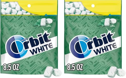 ORBIT WHITE Sweet Mint Sugar Free Soft Chew ADA Approved Chewing Gum, 120 Ct Resealable Bag (Pack of 2)