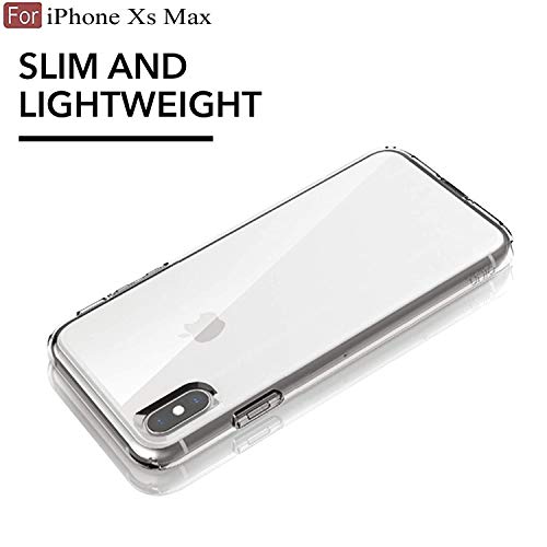 Image of CEDO iPhone Xs Max Clear Case | Soft Flexible Slim-Fit | Full Body 360 Protection Shock Proof TPU Back Cover (Transparent)