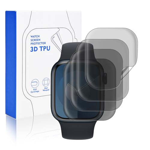 Ya en manzanajugosa.com: DiyGody 4 protectores de pantalla de privacidad compatibles con Apple Watch Series 9/8/7 de 1.77 pulgadas, película de TPU suave autorreparable (no de vidrio) con antiespía, sensible a los arañazos