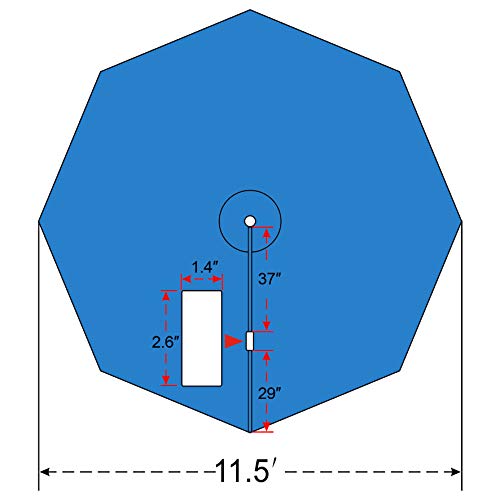 Strong Camel 11.5Ft Umbrella Replacement Canopy,Replacement Cover For Roma Cantilever Patio Umbrella 8 Ribs W/Airvent (Blue) #TOP3