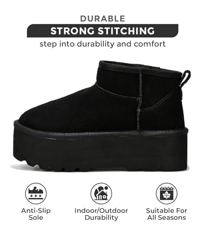 image for Project Cloud 100% Genuine Suede Leather Ankle Boots for Women - Anti-