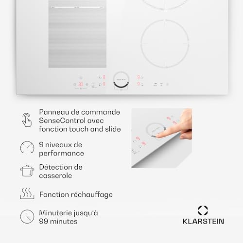 Plaque Induction KLARSTEIN 4 feux Panneau tactile Verre trempé - vue 6
