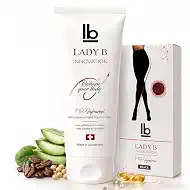 LADY B Firming Anti-Cellulite Body Lotion with Caffeine & Shea Butter – 6.8 Fl Oz Swiss Body Cream + Italian FIR Smartwear 2-in-1 Set, Invisible Shaping for Smooth Tight Skin, Clinically Tested （S/M）