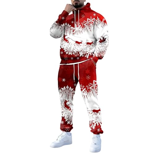 Survêtement homme festif contre le froid d'hiver costume Père Noël sweat ample et jogging