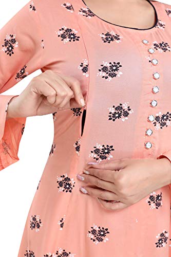 Image of Soulemo Women's Cotton A-Line Maternity Kurtas