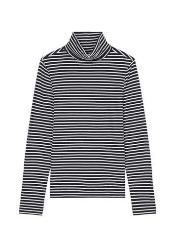 T-shirt long à col roulé rayé pour un style casual chic au quotidien