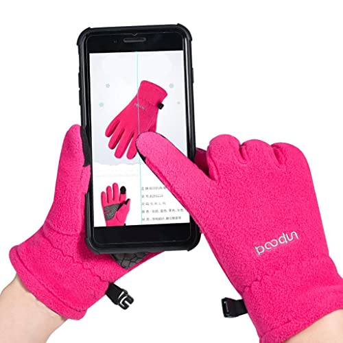 Generic Luvas Infantis de Inverno para Os Dedos Inteiros para Motos MX Motocross BMX, Rosy