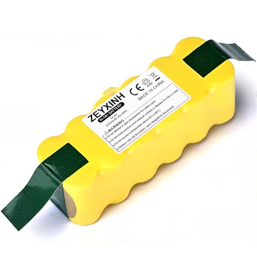 ZEYXINH Batteria di Ricambio per Roomba,14.4V 3000mAh Ni-Mh Batteria per iRobot Roomba 500 510 520...