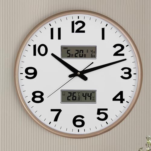 Horloge murale numérique LCD précise affichant le calendrier et le taux d'humidité