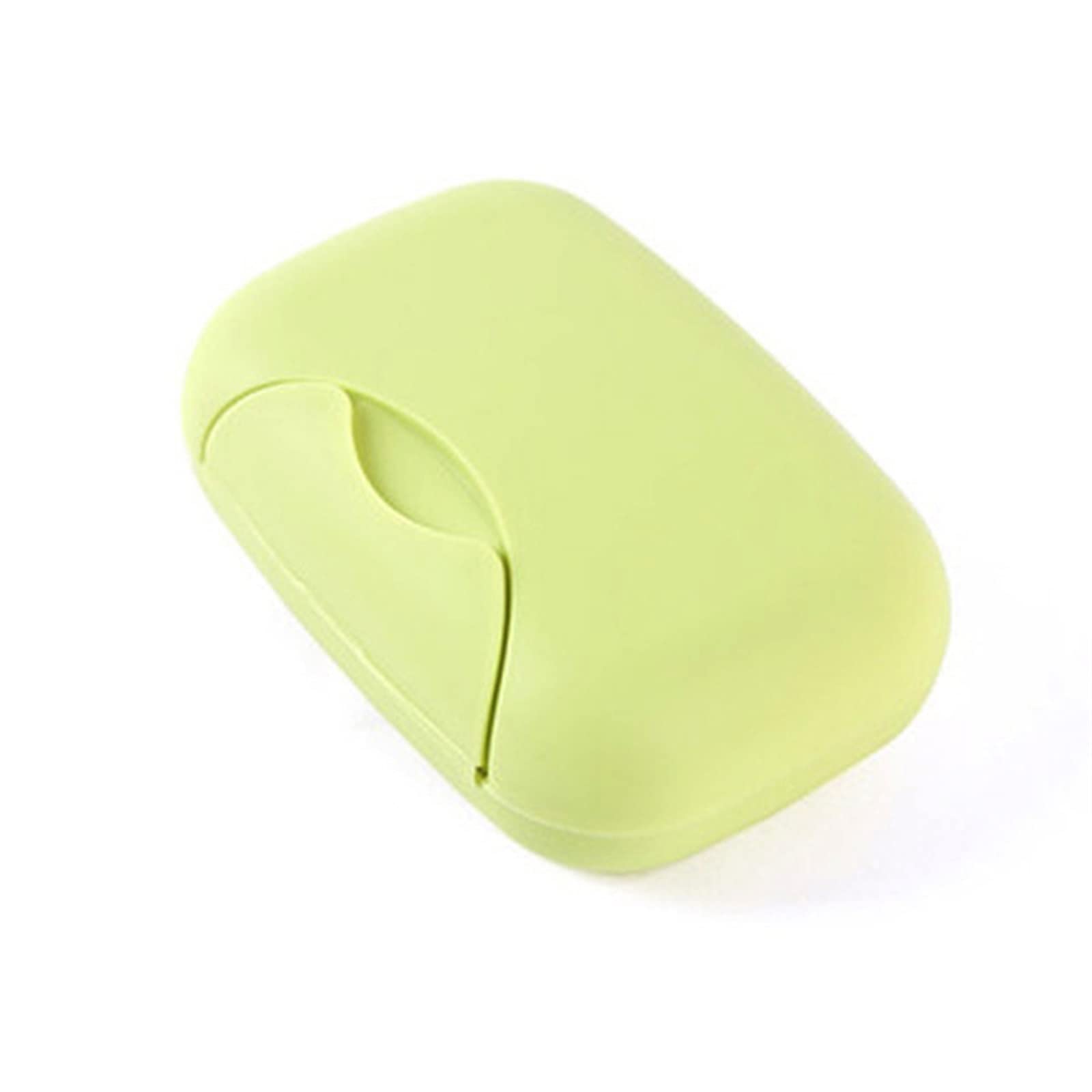 Soap dish, Waterproof Portable Soap Box Hygienic Holder Case Dishes Leakproof Container(Green,L)
