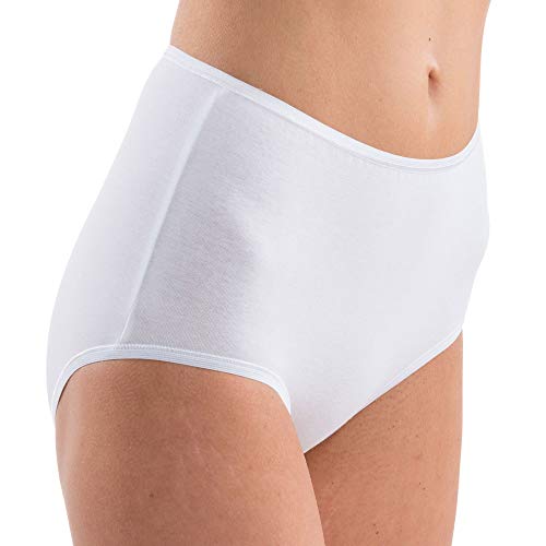 HERMKO 1150 Maxi-Slip Donna Elasticizzati 100% Cotone, Farbe:Bianco, Größe Damen:56/58 (XXL)