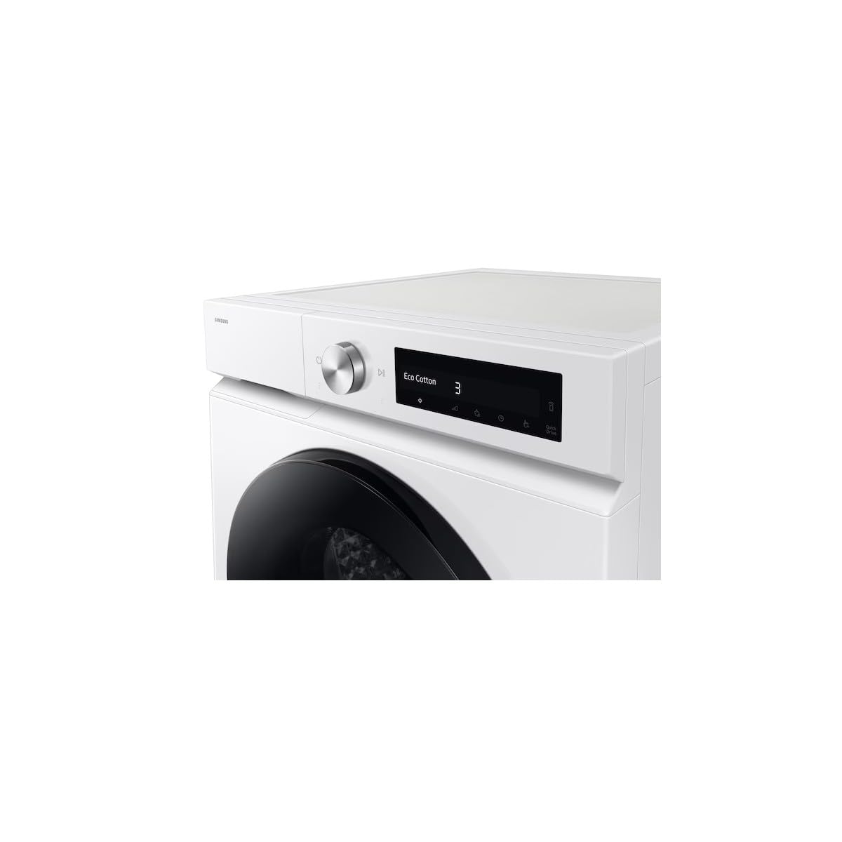 Samsung Bespoke AI DV90DB7845GW/U3 Wäschetrockner, 9 kg, Wärmepumpe, WLAN, Optimaler Trocken-Sensor, Quick Drive, Display AI Control, Frontlader, 60 x 85 x 60 cm