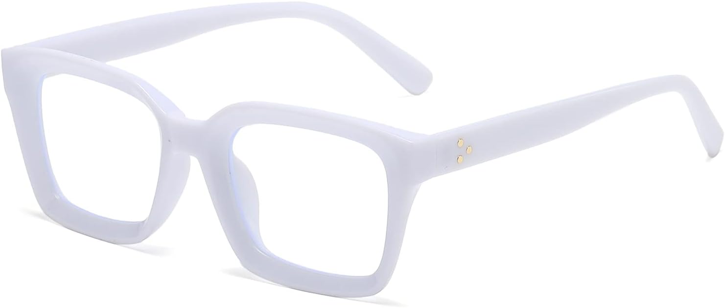 EYLRIM Classic Thick Square Frame Clear Lens Glasses for Women Men Non Prescription Eyeglasses