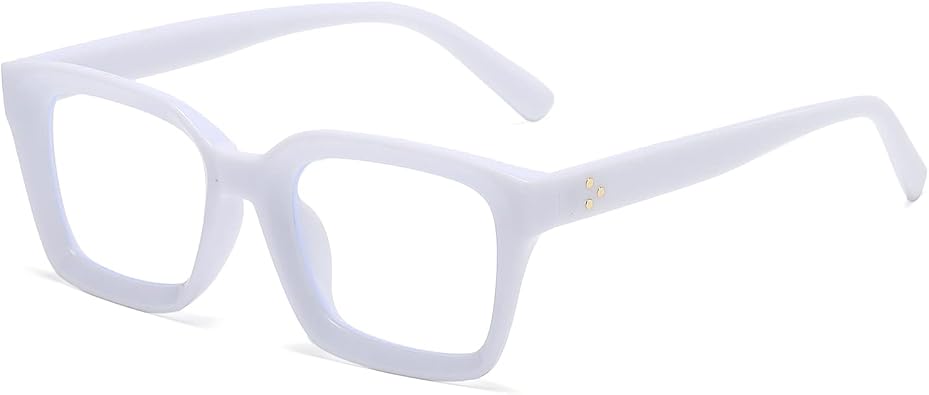 EYLRIM Classic Thick Square Frame Clear Lens Glasses for Women Men