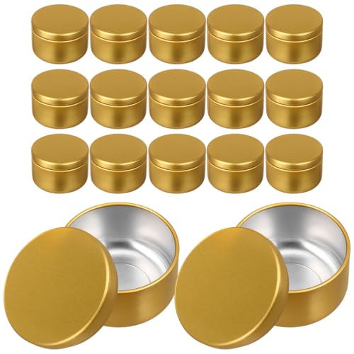 Boîtes de rangement vides en aluminium 56,7 g pot métal doré pour bougie chauffe-plat et épice